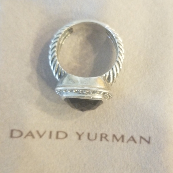 David Yurman black onyx and diamond ring - Picture 6 of 10